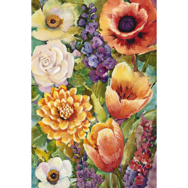 Rosalind Wheeler Flower Bouquet II By Tim OToole Wrapped Canvas Art